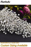 Runhufu Luxury Headpiece for Bride Rhinestone Crown Wedding Tiaras Bridal Hair Accessories Women Tiara Pageant Headband HP385