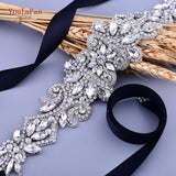 Runhufu S12 Rhinestones Bridal Belt Bling Crystal Dress Applique Bridesmaids Belts Wedding Party Accessories Dress Decoration