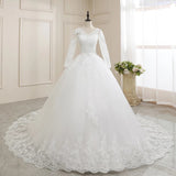 runhufu Dresses Hot Sale Elegant Princess Adjust Lace Three Quarter Sleeve Bridal Gowns Vestidos De Noiva Plus Size