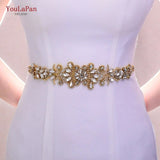 Runhufu S12 Rhinestones Bridal Belt Bling Crystal Dress Applique Bridesmaids Belts Wedding Party Accessories Dress Decoration