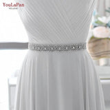 Runhufu S28B Wedding Dress Belt Rhinestones Bridal Belt Diamond Wedding Dress Belt Crystal Wedding Sash for Wedding Dress