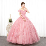 Runhufu Off The Shoulder Quinceanera Dresses Robe De Bal Ball Gown Vintage Quinceanera Dresses Plus Size Vestidos De 15
