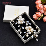 Runhufu 2pcs/lot Removable Bride High Heel Clip Rhinestone Wedding Shoes Buckle Women Decoration Pearls Floral Bead Shoe Clips