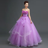 runhufu New Flower Quinceanera Dresses Sexy Strapless Party Prom Dress Plus Size Ball Gown Vestidos De 15 Custom Made Robe De Bal