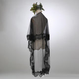 runhufu Veil Special For Wedding Photography Cos Soft Tulle Lace Applique Edge 3meter Long Tailed Chapel Bride Veils Accesorries
