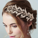Runhufu Alloy Rhinestone Headband Wedding Head Piece Flower Bridal Hair Accessories Hair Comb Silver Hair Clips Headwear HP301