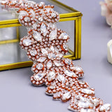 Runhufu S12 Rhinestones Bridal Belt Bling Crystal Dress Applique Bridesmaids Belts Wedding Party Accessories Dress Decoration