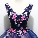 runhufu Dress 2023 V-neck Classic Flower Appliques Noble Mini Ball Gown Sweet Quinceanera Dresses Party Prom Formal Dress