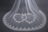 Runhufu Cathedral Veil With Lace Edge Fashion Wedding Veil Luxury Bridal Veils