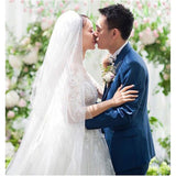 runhufu Arrival Vestido De Noiva 2023 Long Sleeve Wedding Dresses Tulle Lace Bride Dresses Wedding Gowns Vintage Wedding Dresses