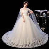 runhufu Dress 2023 New Elelgant Court Train Lace Embroidery Princess Vintage Wedding Dresse Plus Szie Wedding Gowns