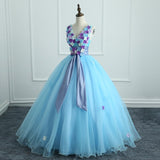 Runhufu Dresses Sexy V-neck Ball Gown Lace Gorgeous Party Prom Foraml Homecoming Gowns