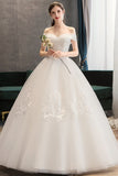 runhufu Dress 2023 New The Elegant Boat Neck Lace Up Ball Gown Off The Shoulder Sexy Vestido De Noiva Wedding Gown