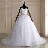 runhufu Train Ball Gown Belted Wedding Dresses 2023 Bridal Dress Off Shoulder Vestidos De Novia Robe De Mariee