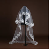 Runhufu Champagne One Layer Veil Lace Egde Short Red Wedding Marriage Veils Red Pure Whtie Adult Veil Special Price