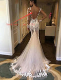 runhufu Sleeves Lace Mermaid Wedding Dress Scoop Gelinlik Vestido De Noiva Court Train White Long Bride Dresses trouwjurk