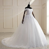 runhufu Dress 2023 The Elegant Boat Neck Ball Gown Off The Shoulder Princess Luxury Lace Embroidery Wedding Dresses