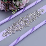 Runhufu S26 Silver Bridesmaids Belt Bridal Belts and Sashes Womens Rhinestone Belts for Black Formal Dresses Wedding Dress Belt