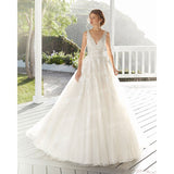 runhufu Dress 2023 Luxury Sexy V-neck Court Train Backless Ball Gown Princess Backless Wedding Dresses Custom Size