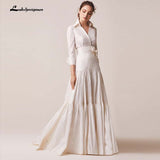 runhufu v neck Wdding Dresses Bride Gown Country Bridal Party dress for Women Custom Made