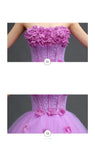 runhufu New Flower Quinceanera Dresses Sexy Strapless Party Prom Dress Plus Size Ball Gown Vestidos De 15 Custom Made Robe De Bal