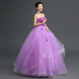 runhufu New Flower Quinceanera Dresses Sexy Strapless Party Prom Dress Plus Size Ball Gown Vestidos De 15 Custom Made Robe De Bal