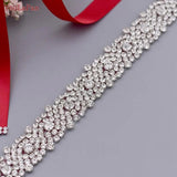 Runhufu S28B Wedding Dress Belt Rhinestones Bridal Belt Diamond Wedding Dress Belt Crystal Wedding Sash for Wedding Dress