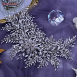Runhufu HP420 Luxury Bridal Tiara Wedding Headband Rhinestone Wedding Hair Accessories Handmade Bride Headpiece Head Jewelry