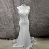 Runhufu Wedding Dresses Lace Appliques Buttons Custom Made Mermaid Wedding Gown Boho Bride Dress 2023 Vestido De Noiva