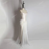 Runhufu Palace Corset Wedding Dress for Women Lace Applique Mermaid Bridal Gowns Pleated Sexy Formal Party Dresses robe de mariée