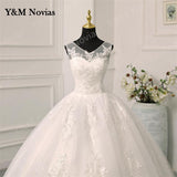 runhufu Novias Off Shoulder Plus Size V neck Wedding Dress 2023 New Vestido De Noiva Train or Floor Custom Made Bridal Tulle Mariage