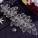 Runhufu HP256A Rhinestones Bridal Headpiece for Wedding Leaf Headband Hair Accessories Bridesmaid Headdresses Bride Headdress