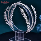 Runhufu Bridal Hair Accessories Wedding Headband Rhinestone Bride Headpiece Hair Jewelry for Women Tiara Girls Headwear HP528