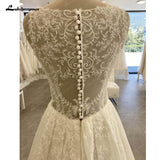 runhufu Boho Wedding Dress V Neck Lace Beaded 2023 Robe Femme Sexy Bridal A Line Tulle Wedding Gowns for Women Court Train