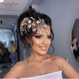 Runhufu HP453 Trendy Bridal Headband Wedding Crown Hair Accessories Bride Hair Ornaments Crystal Headdress Prom Tiara for Women