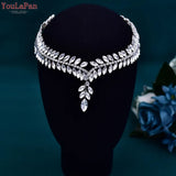 Runhufu Crystal Forehead Headband for Women Brides Headpiece Party Wedding Hair Accessories Jewelry Bridal Headdress HP529