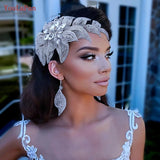 Runhufu HP455 Bridal Hair Accessories Rhinestone Wedding Head Piece Women Headband Princess Headdress Crystal Bride Headwear