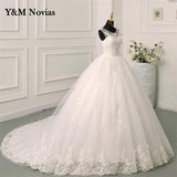 runhufu Novias Off Shoulder Plus Size V neck Wedding Dress 2023 New Vestido De Noiva Train or Floor Custom Made Bridal Tulle Mariage