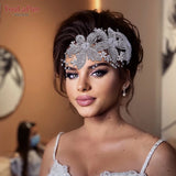 Runhufu Wedding Headpiece Crystal Flower Bridal Hair Accessories Bride Headwear Pageant Crown Women Hair Ornament Jewelry HP252