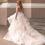 Runhufu Detachable 2 In 1 Wedding Dress Embroidered Lace On Net With Train V-neck Sleeveless Vintage Bride Gowns Vestido De Novia