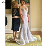 runhufu Lace Mermaid Wedding Dresses 2023 Sleeveless Spaghetti Straps Wedding Bridal Gowns Vestidos De Novia Custom Made