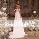 Runhufu Mermaid Wedding Dresses Women Lace Off The Shoulder Open Back Sweetheart Split Bridal Gown Sweep Train Vestidos De Noiva