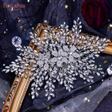 Runhufu HP462A Crystal Headpiece for Brides Hair Accessories Wedding Bridal Side Comb Head Jewelry Flower Woman Headdresses