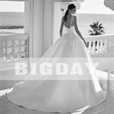 Runhufu Wedding Dresses Women 2024 Lace A-Line Open Back Sweetheart One Shoulder Bridal Ball Gown Sweep Train Vestidos De Noiva