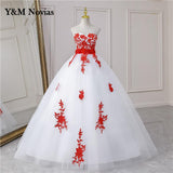 runhufu New 5 Colors Fashion Classic Sweet Strapless Quinceanera Dresses Party Prom Dress Lace Embroidery Ball Gown Plus Size