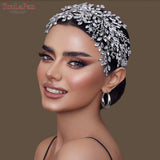 Runhufu HP365 Crystal Wedding Crown Bridal Headband Hair Accessories Woman Tiara Brides Headpiece Princess Hair Ornaments