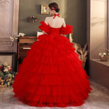 runhufu Halter Quinceanera Dresses New Sweet Party Dress Ball Gown Off The Shoulder Zipper Back Beautiful Fluffy Robe De Bal