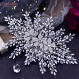 Runhufu HP462A Crystal Headpiece for Brides Hair Accessories Wedding Bridal Side Comb Head Jewelry Flower Woman Headdresses