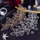 Runhufu HP256A Rhinestones Bridal Headpiece for Wedding Leaf Headband Hair Accessories Bridesmaid Headdresses Bride Headdress