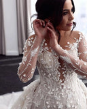 Runhufu Detachable 2 In 1 Mermaid Wedding Dress Heavy Industry Embroidery Lace Bead 0-neck Full Sleeve Gown Robe De Mariee 925